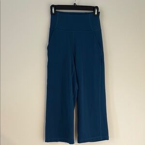 Lululemon Women's Blue High-Waist Align Pants with Wide Leg